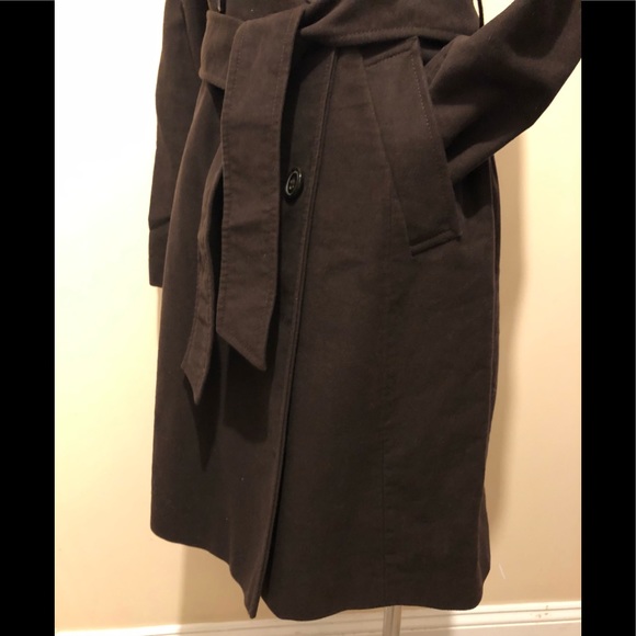 GAP LONGLINE BUTTON BELTED BROWN COAT🧥size S - Picture 12 of 17